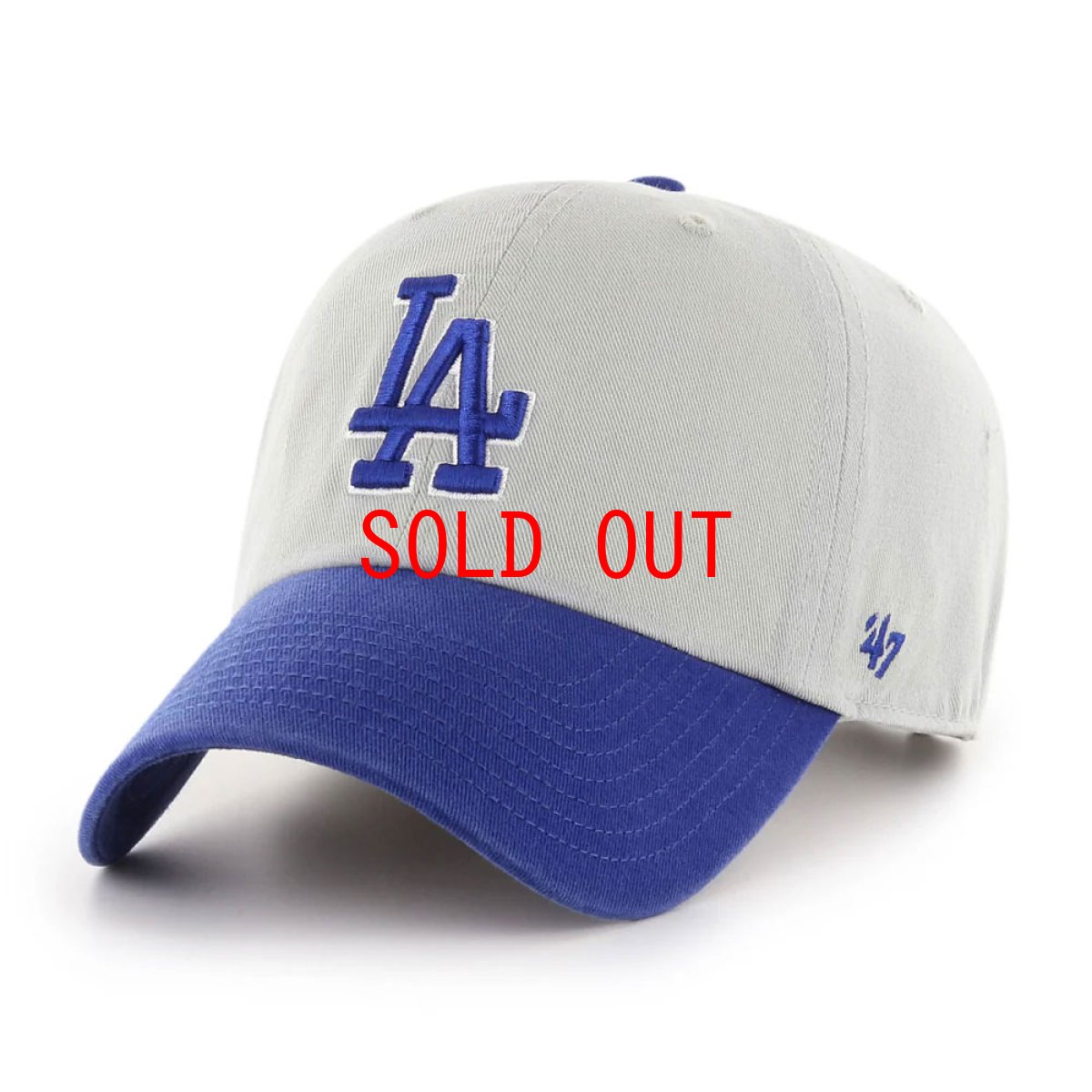 画像1: Los Angeles Dodgers Clean Up Ball Cap Gray ロサンゼルス ドジャース クリーンナップ キャップ 帽子 (1)