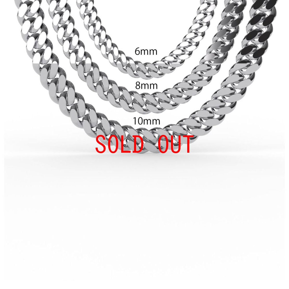 画像8: Cuban Chain 8mm Necklace 316L キューバン チェーン サージカル ネックレス (8)