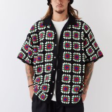 画像1: FLOCHET Knit S/S Shirts クロシェット ニット 半袖 シャツ (1)