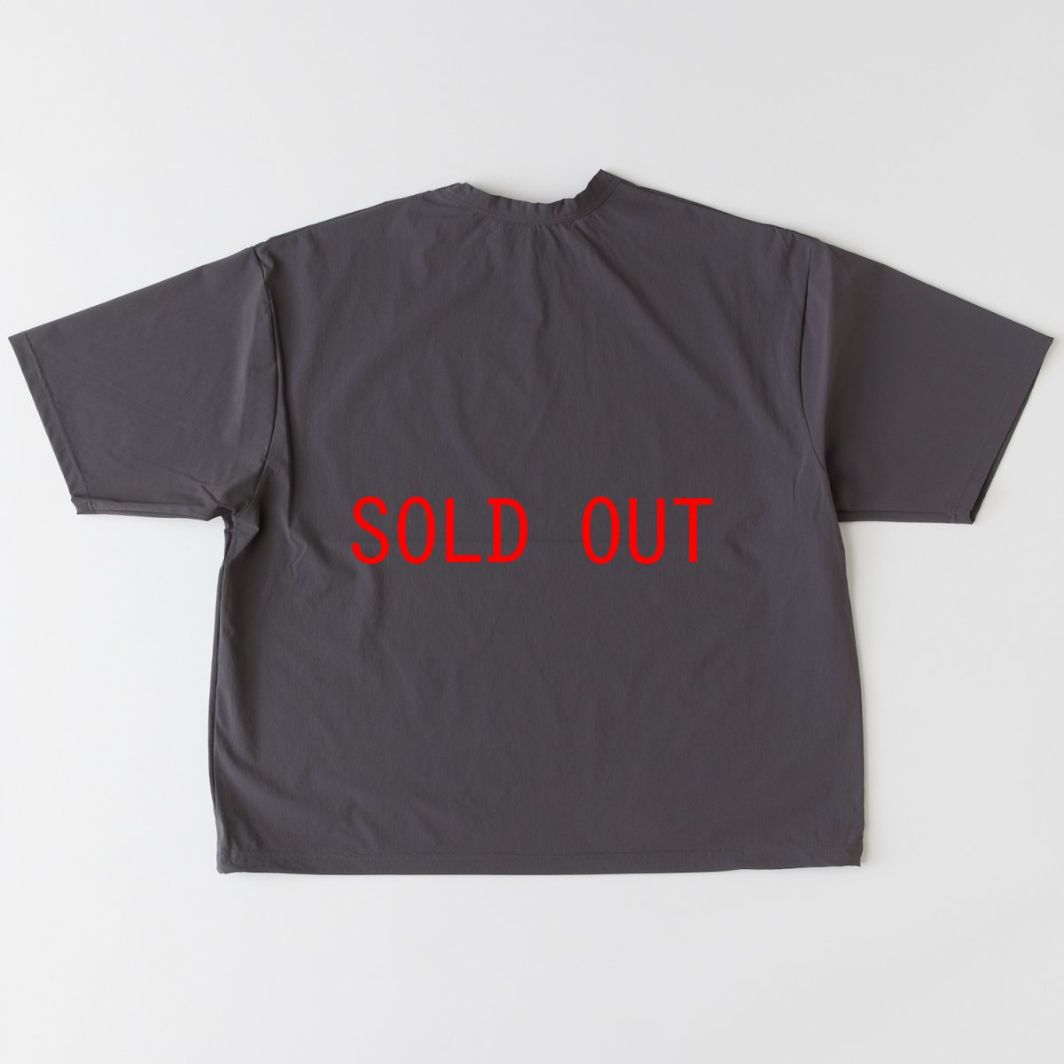 画像2: GRANDEX Nylon S/S Shirts GRY ナイロン 半袖 シャツ ドローコード (2)