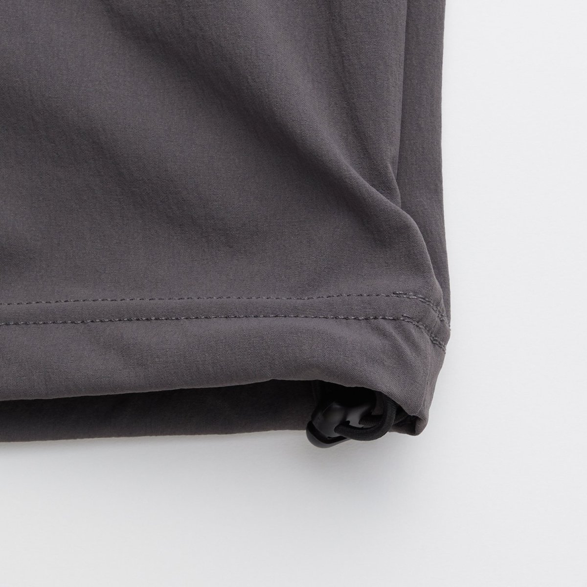 画像4: GRANDEX Nylon S/S Shirts GRY ナイロン 半袖 シャツ ドローコード (4)