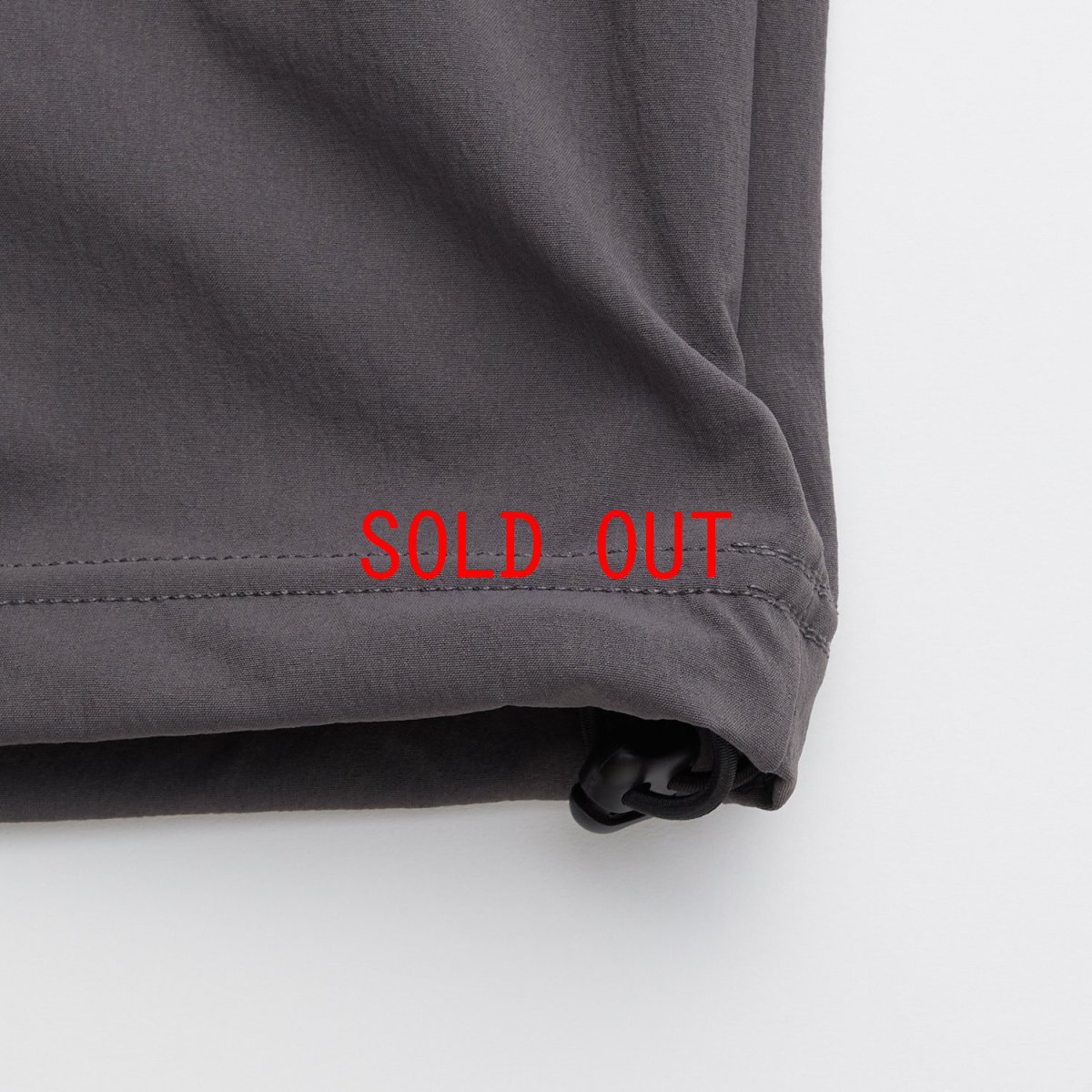 画像4: GRANDEX Nylon S/S Shirts GRY ナイロン 半袖 シャツ ドローコード (4)