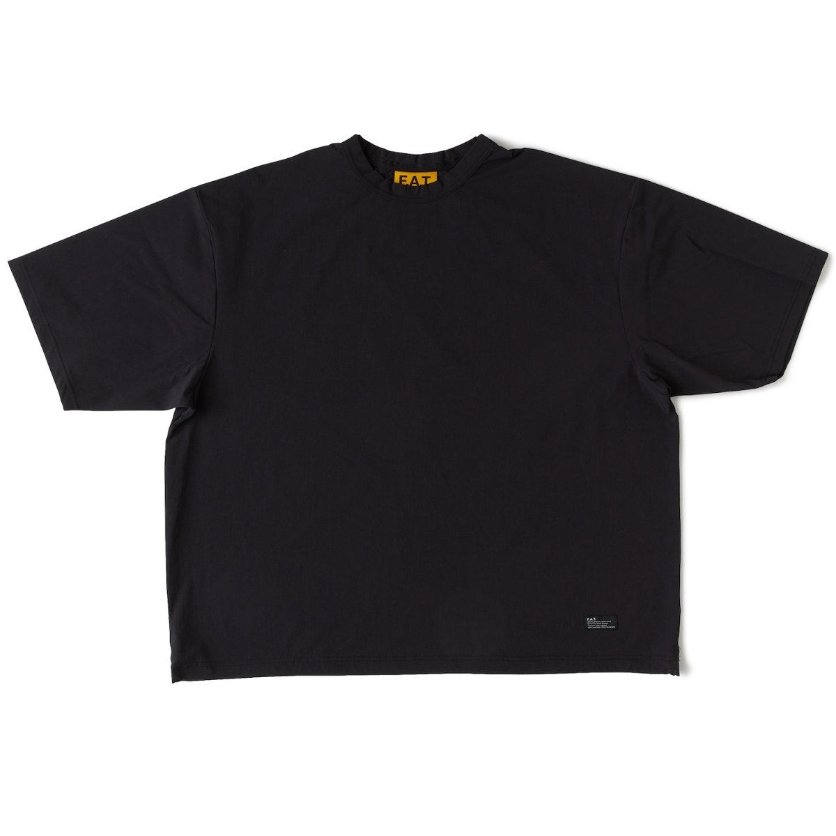 画像2: GRANDEX Nylon S/S Shirts BLK ナイロン 半袖 シャツ ドローコード (2)