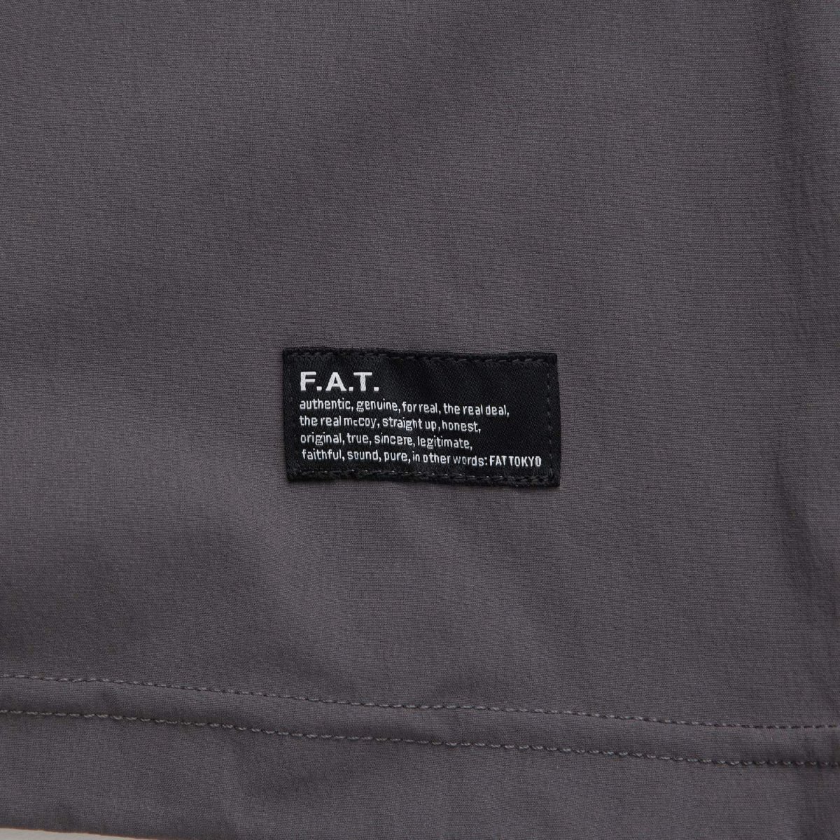 画像5: GRANDEX Nylon S/S Shirts GRY ナイロン 半袖 シャツ ドローコード (5)