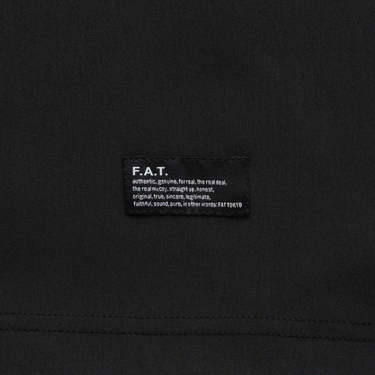 画像5: GRANDEX Nylon S/S Shirts BLK ナイロン 半袖 シャツ ドローコード (5)