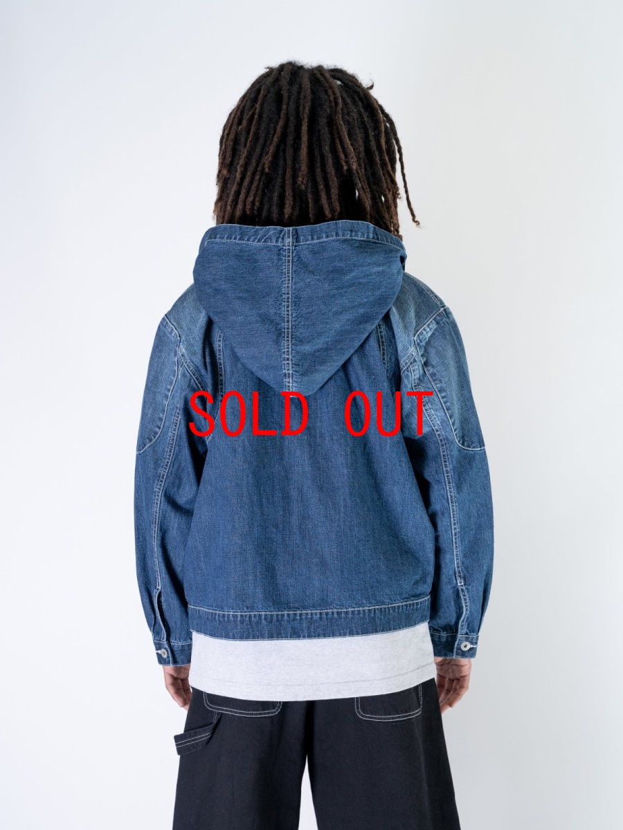 画像16: Mash Up Denim Hoodie BLU デニム ジップ フーディー (16)