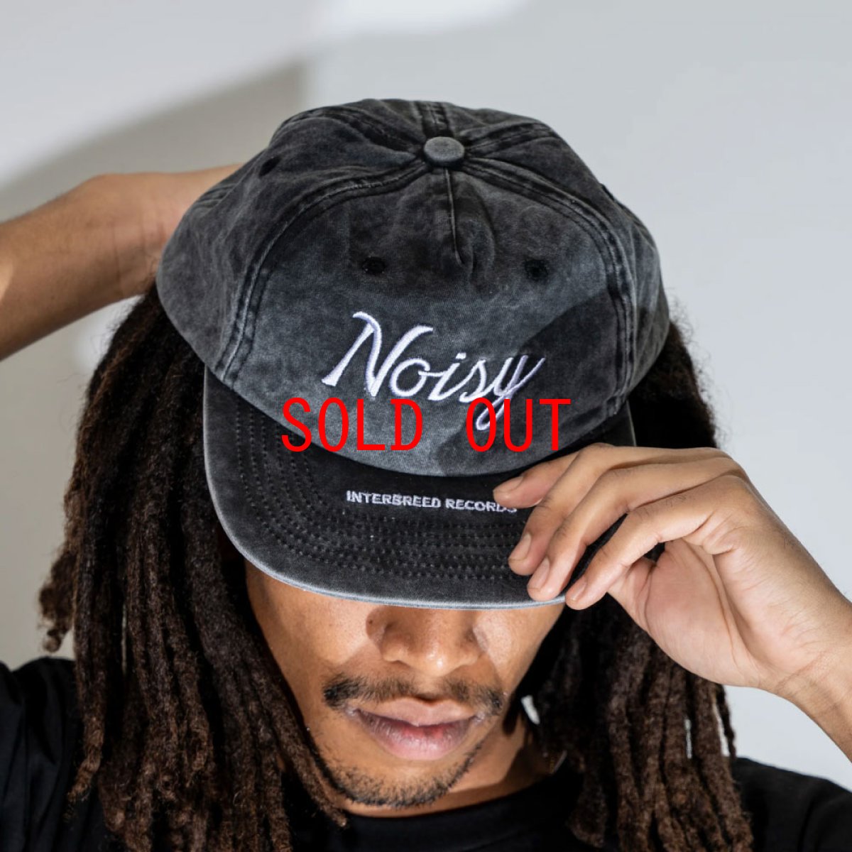 画像1: Noisy Acid Cap Washed BLK スクリプト ウォッシュ キャップ 帽子 (1)