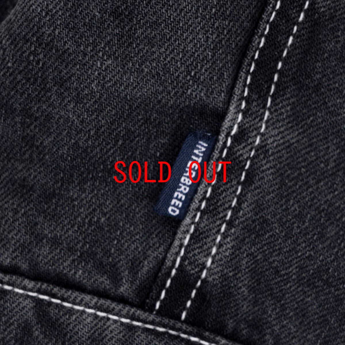 画像3: Mash Up Denim Hoodie BLK デニム ジップ フーディー (3)