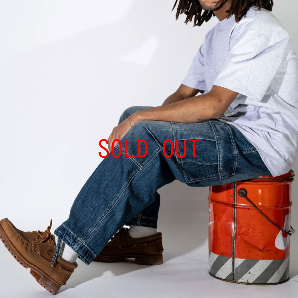 画像1: Engineer Denim Cargo Pants BLU エンジニア デニム カーゴ パンツ (1)