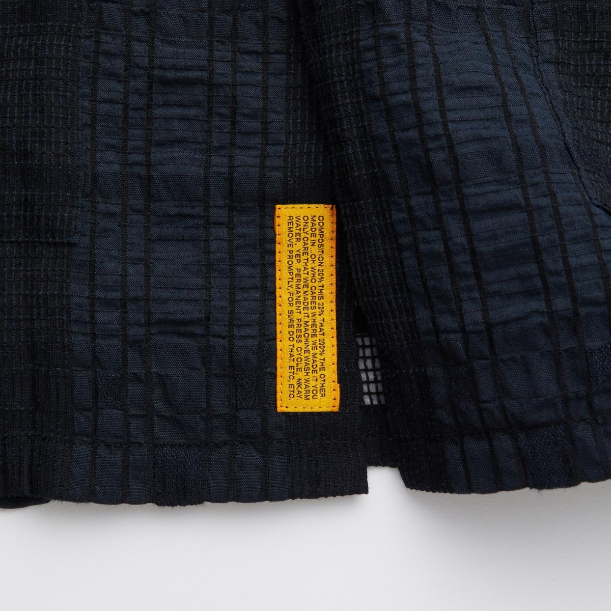 画像7: GIGALACY S/S Mesh Shirts NVY 半袖 メッシュ チェック シャツ (7)