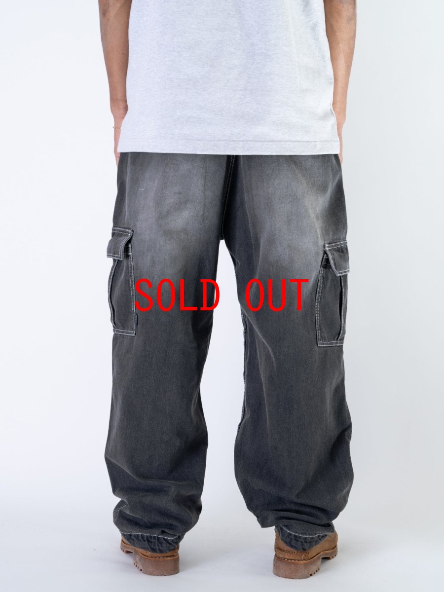 画像2: Engineer Denim Cargo Pants BLK エンジニア デニム カーゴ パンツ (2)