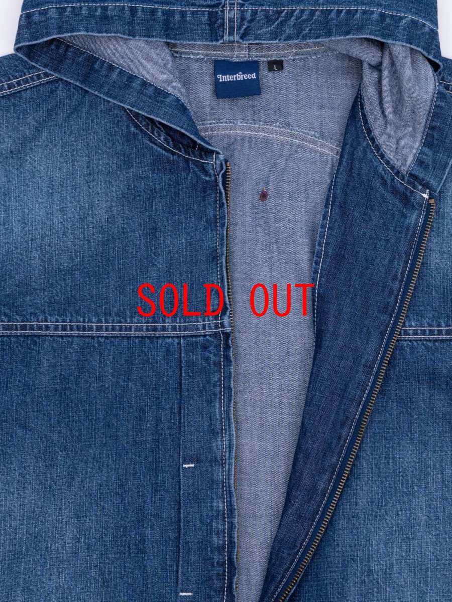 画像15: Mash Up Denim Hoodie BLU デニム ジップ フーディー (15)