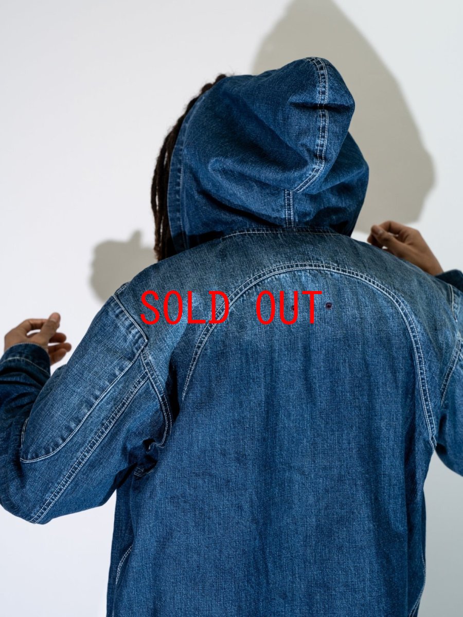 画像8: Mash Up Denim Hoodie BLU デニム ジップ フーディー (8)