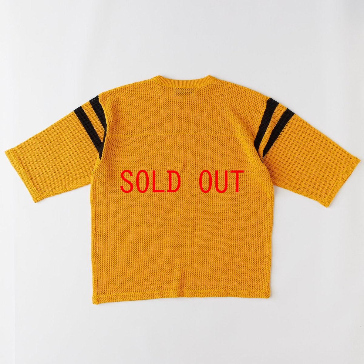 画像3: MESHBOWL Knit Football Shirts YLW メッシュ ニット フットボール シャツ (3)