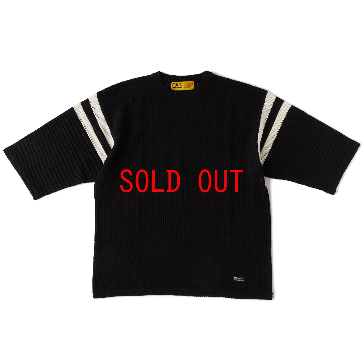 画像2: MESHBOWL Knit Football Shirts BLK メッシュ ニット フットボール シャツ (2)