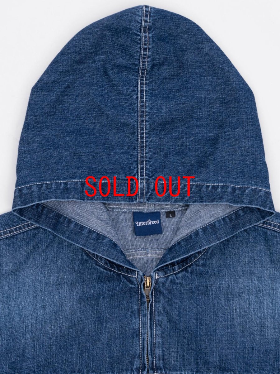 画像7: Mash Up Denim Hoodie BLU デニム ジップ フーディー (7)