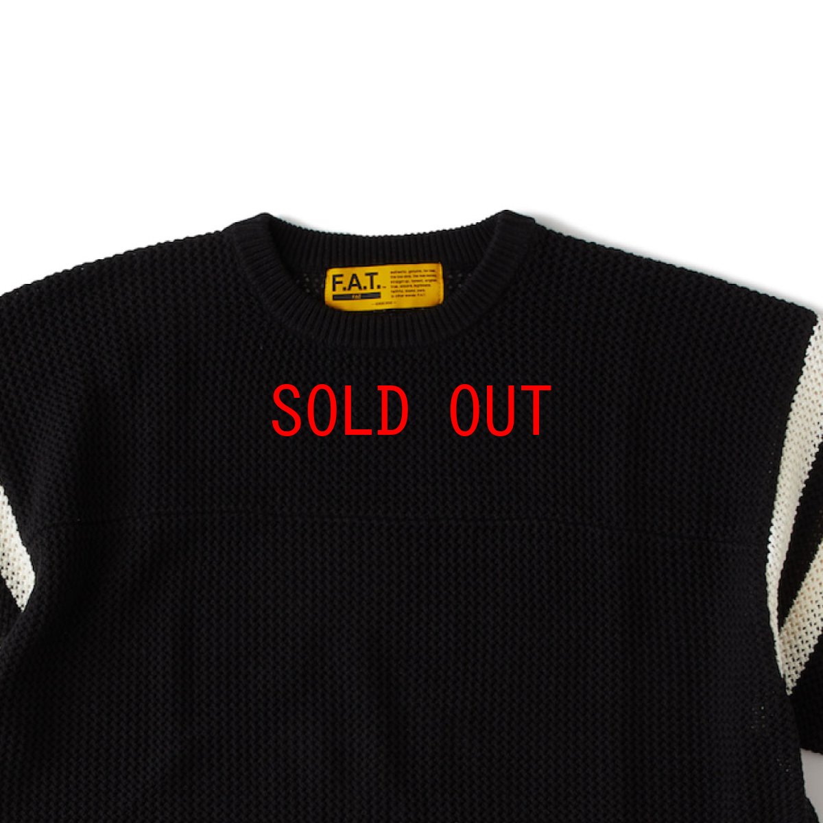 画像6: MESHBOWL Knit Football Shirts BLK メッシュ ニット フットボール シャツ (6)