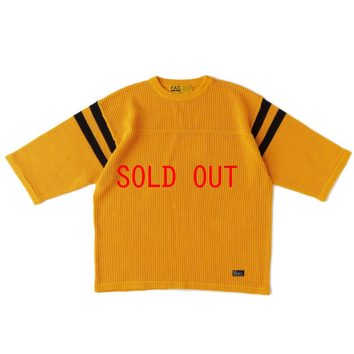 画像2: MESHBOWL Knit Football Shirts YLW メッシュ ニット フットボール シャツ (2)