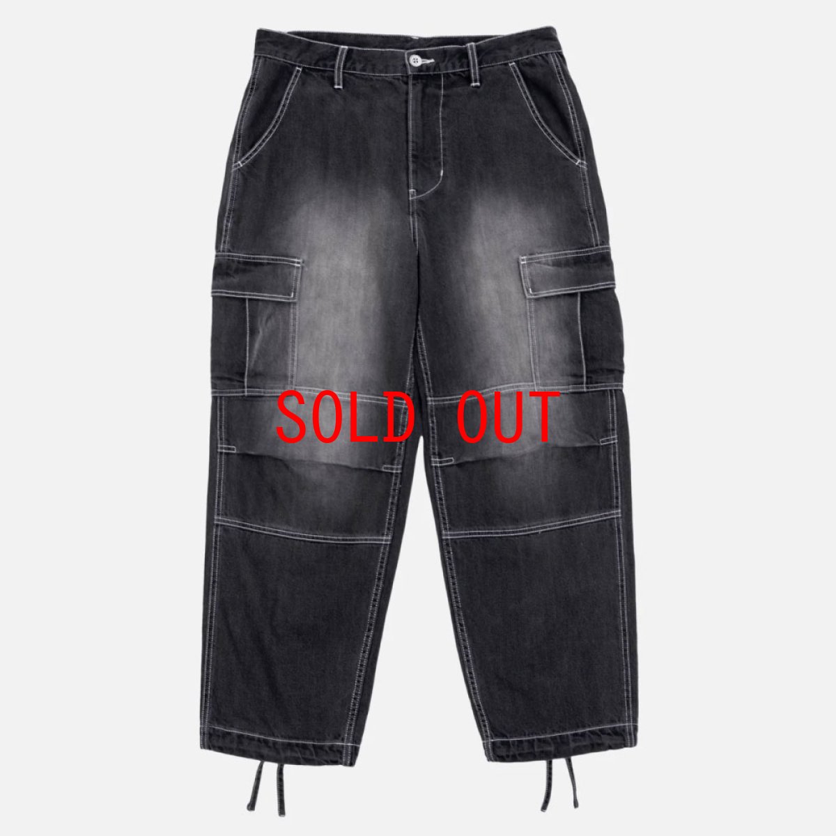 画像3: Engineer Denim Cargo Pants BLK エンジニア デニム カーゴ パンツ (3)