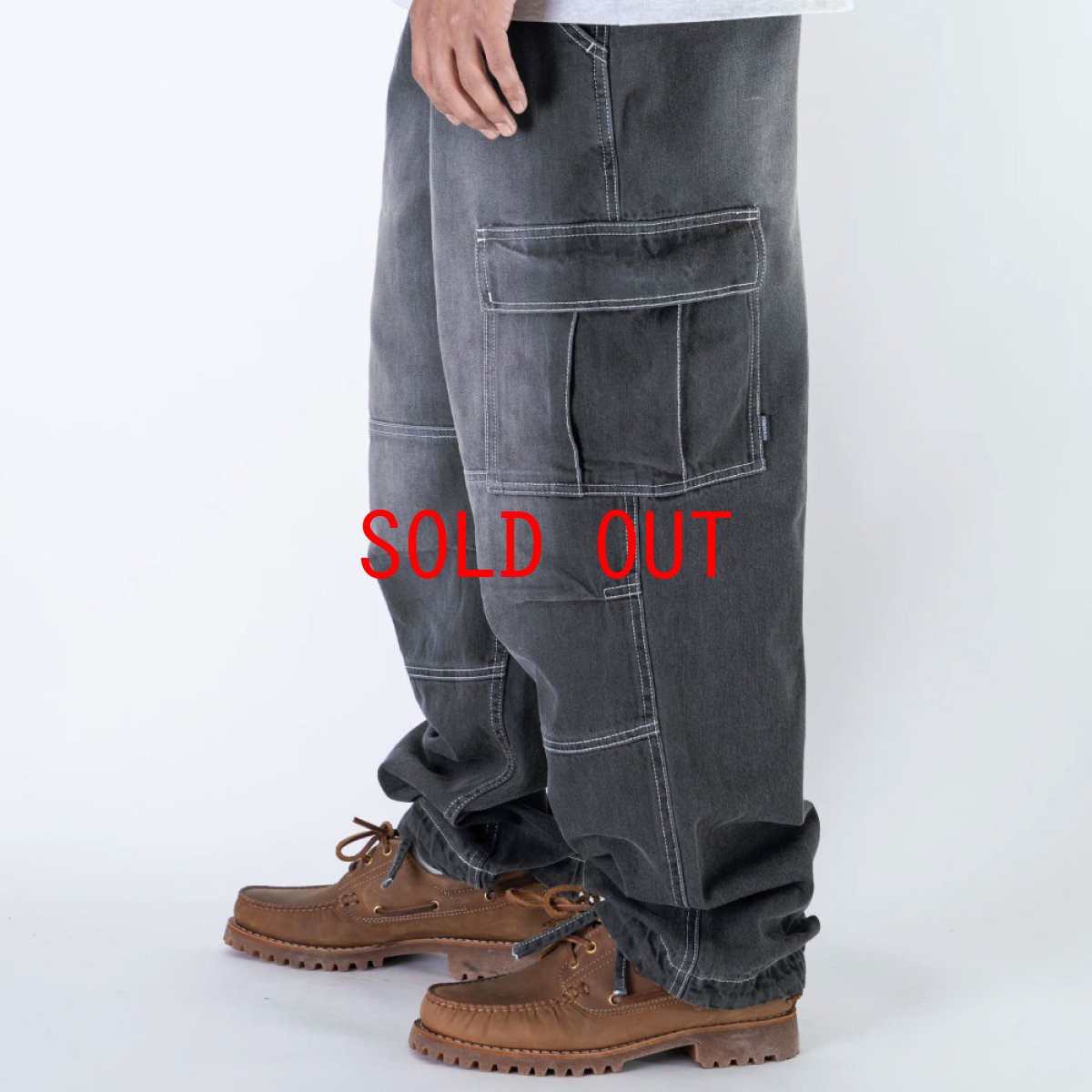 画像5: Engineer Denim Cargo Pants BLK エンジニア デニム カーゴ パンツ (5)