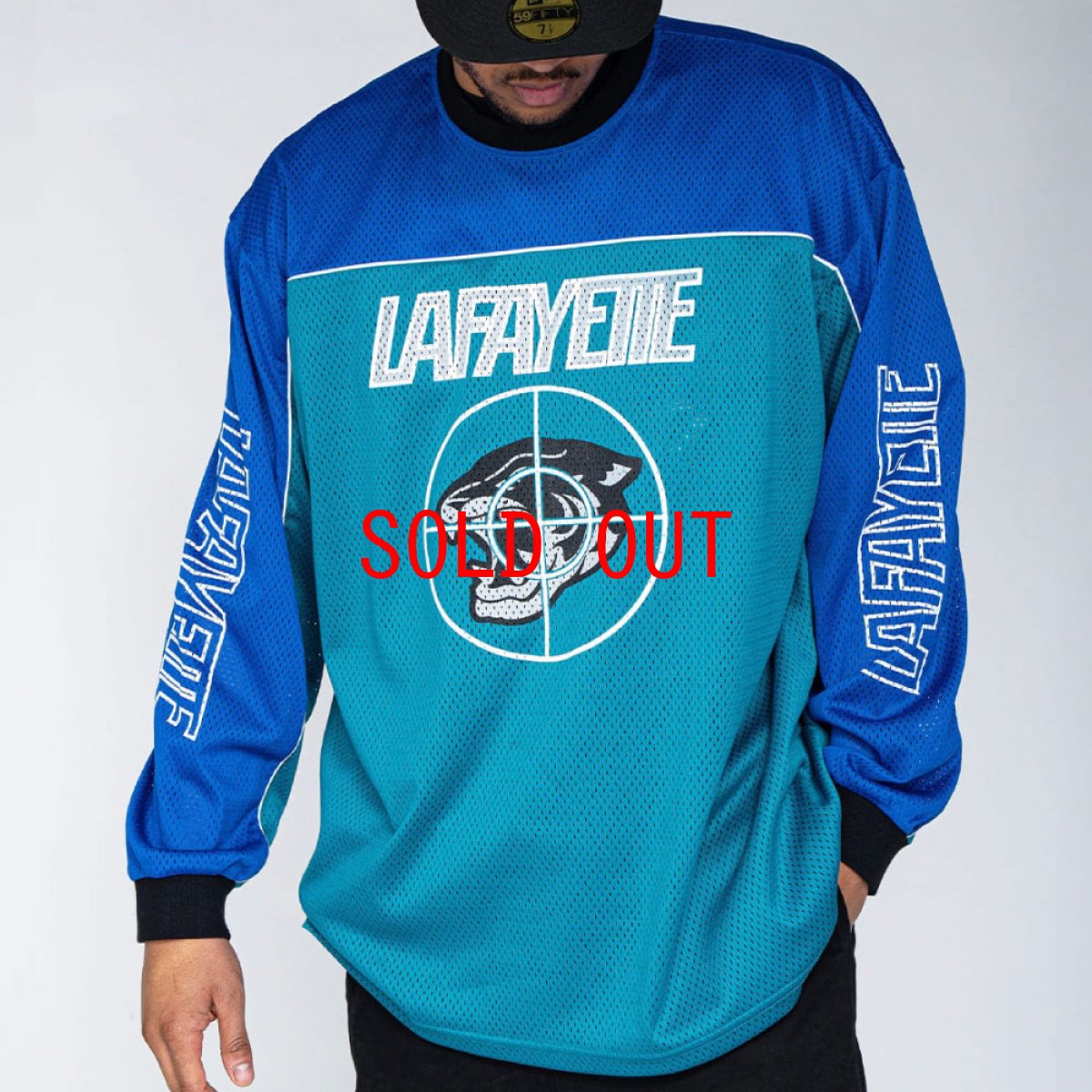 画像1: Target Mesh Jersey BLU パイピング メッシュ ジャージー (1)