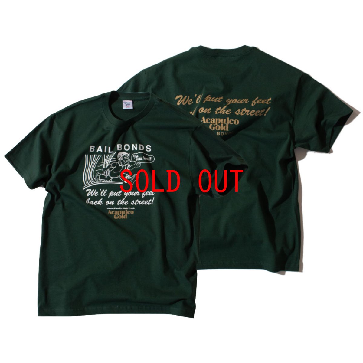 画像1: BAIL BONDS S/S Tee Green 半袖 Tシャツ (1)