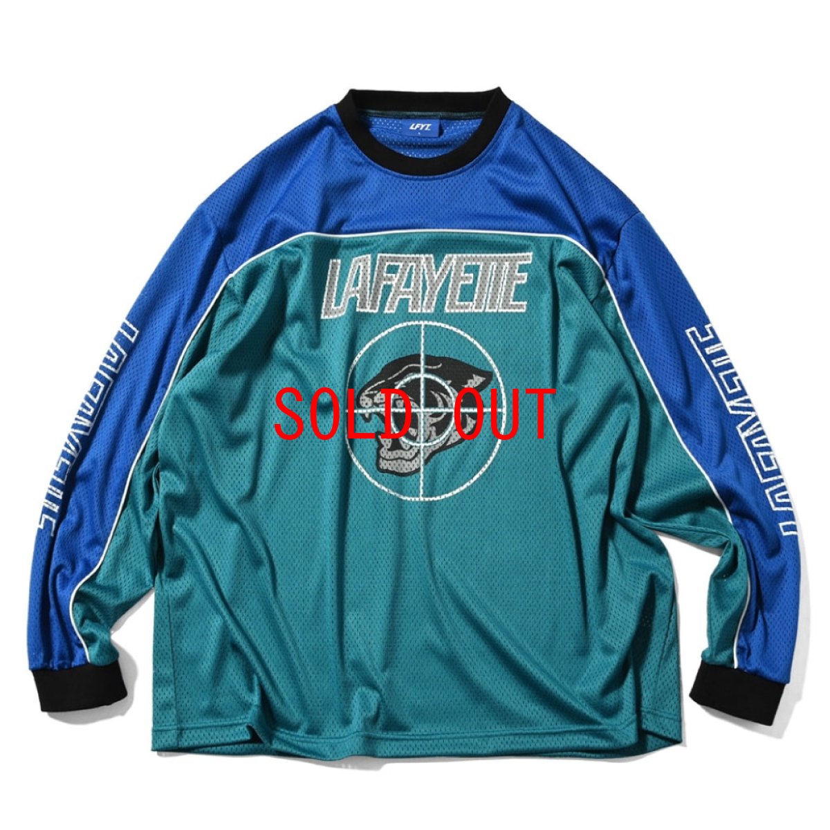 画像2: Target Mesh Jersey BLU パイピング メッシュ ジャージー (2)