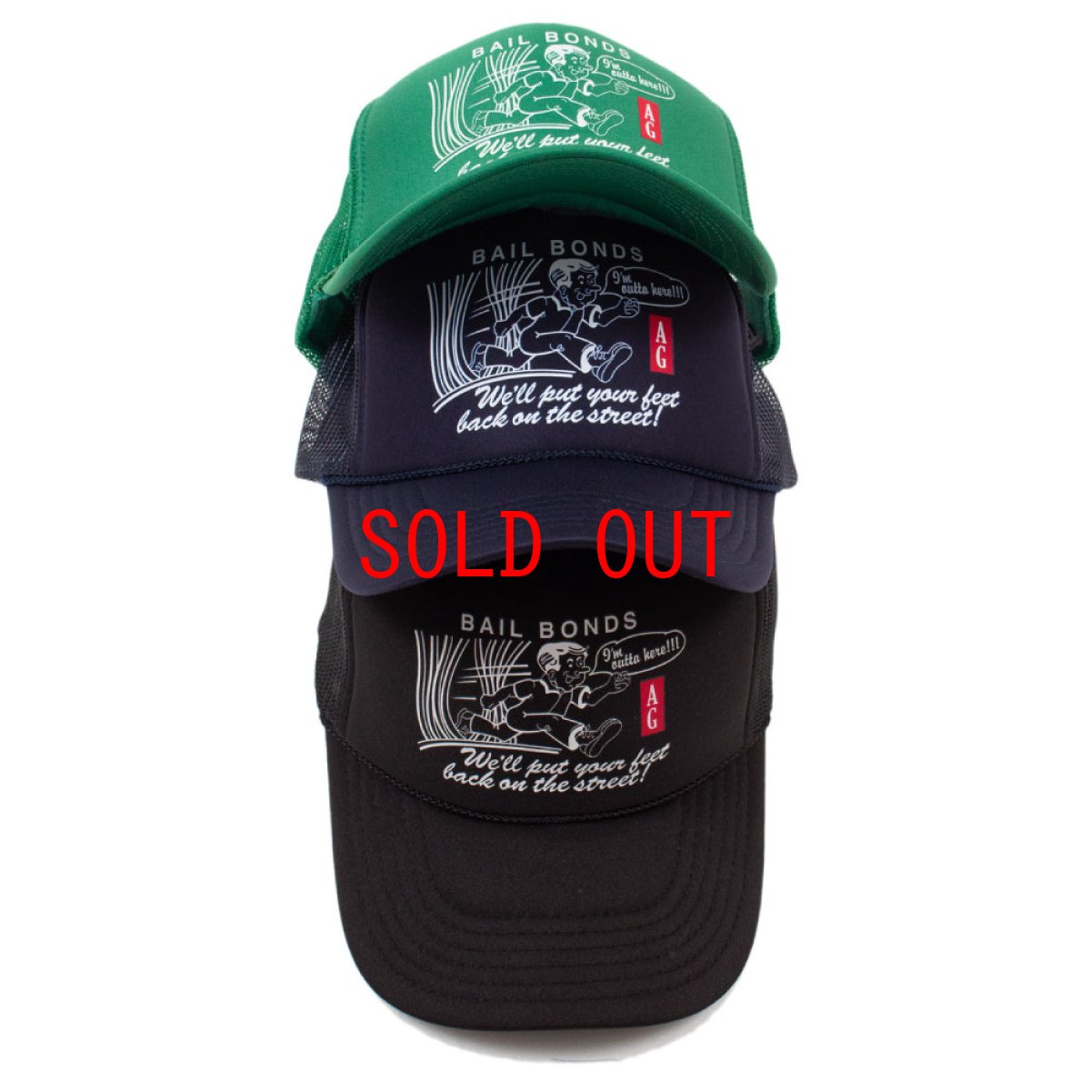 画像1: Bail Bond Trucker Cap トラッカー メッシュ キャップ 帽子 (1)