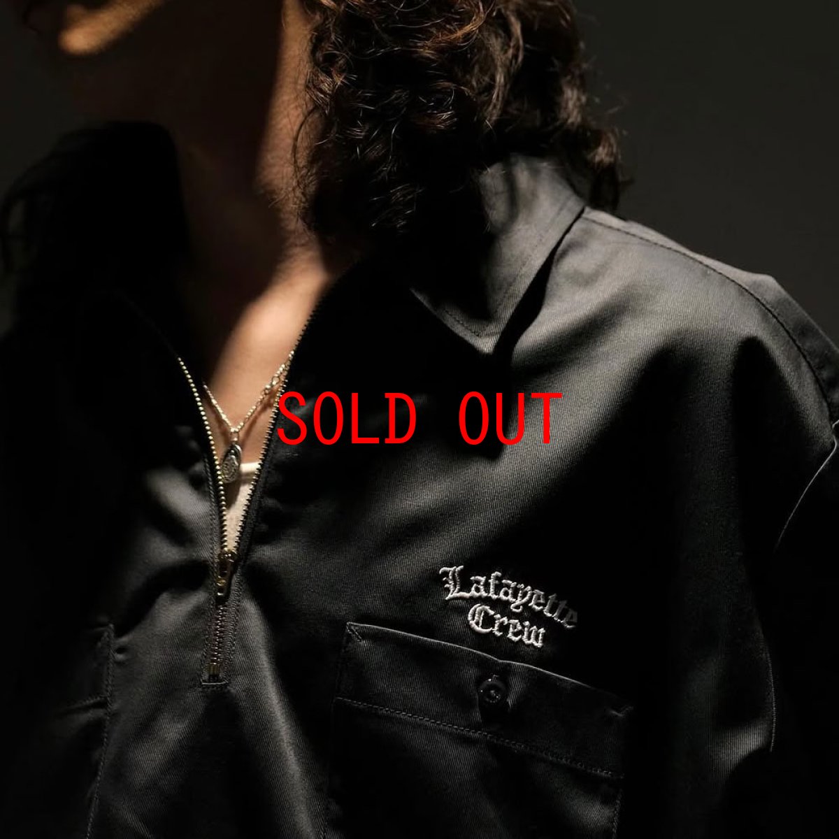 画像8: × Dickies S/S Half Zip Work Shirt BLK ディッキーズ ワーク シャツ (8)