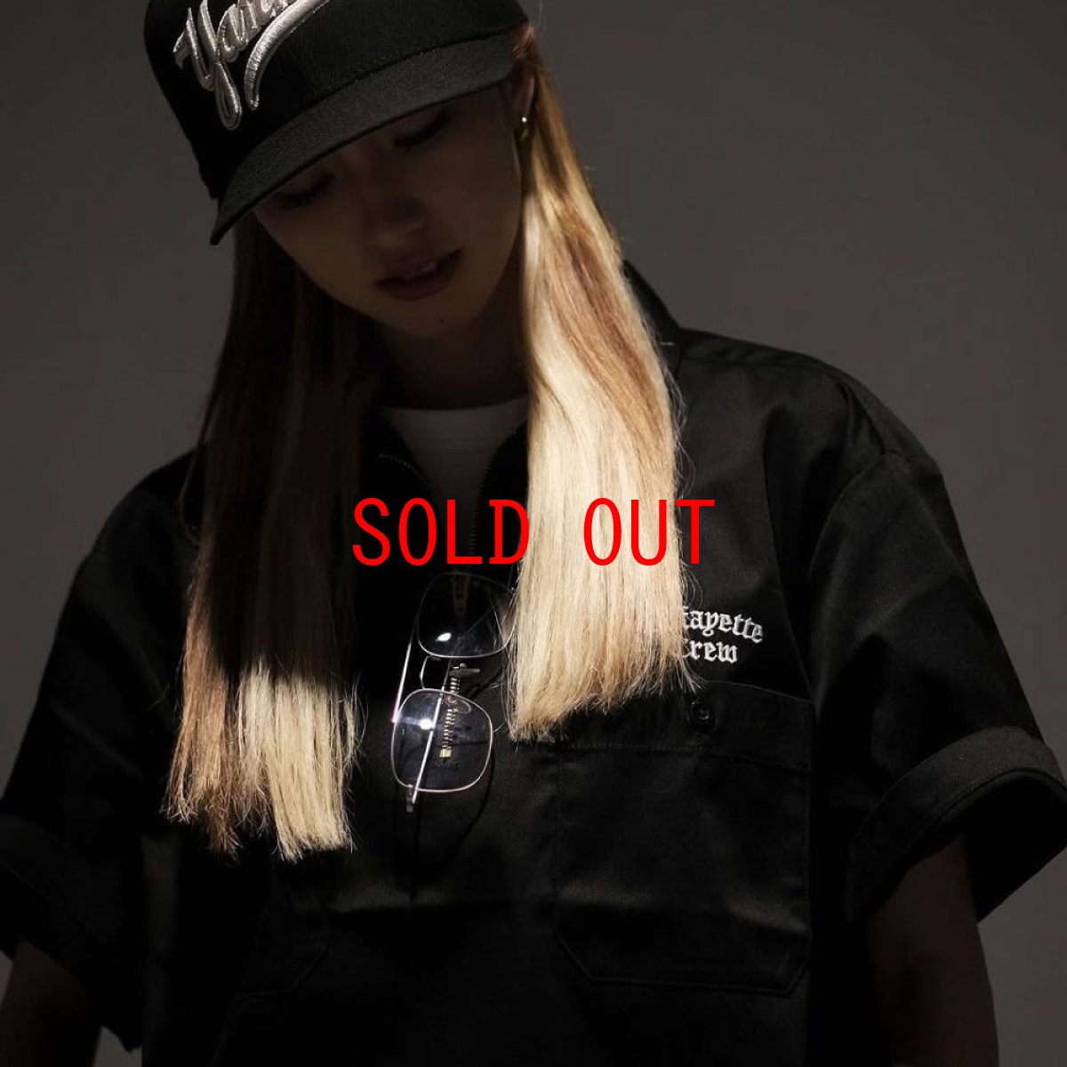 画像4: × Dickies S/S Half Zip Work Shirt BLK ディッキーズ ワーク シャツ (4)