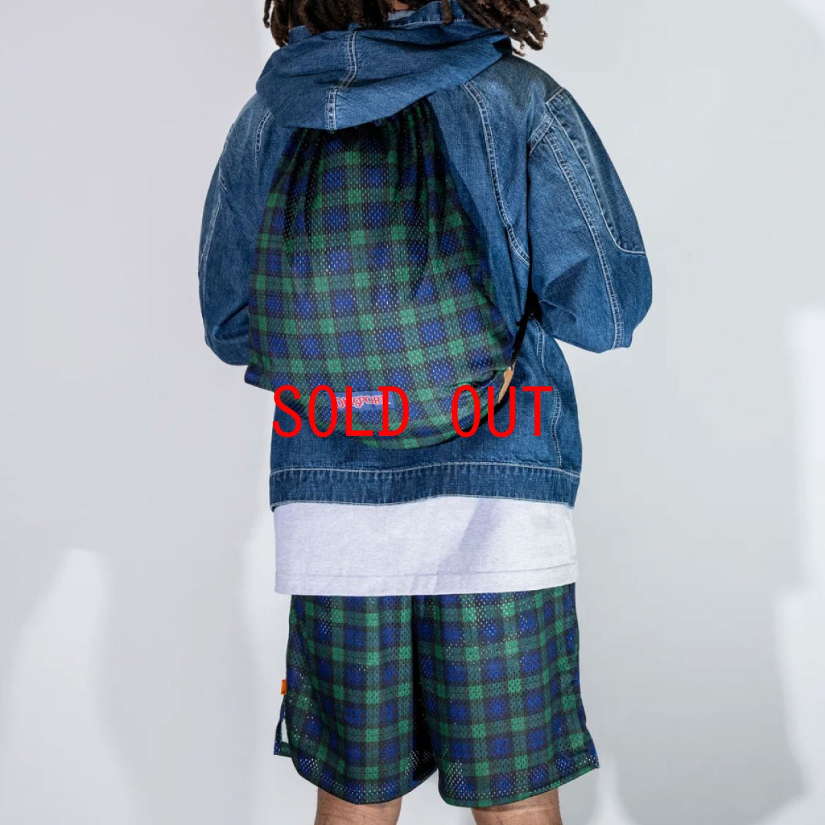 画像14: DIGSPORTS Gym Sack ブラックウォッチ TREE CAMO メッシュ バッグ レコード ナップサック (14)