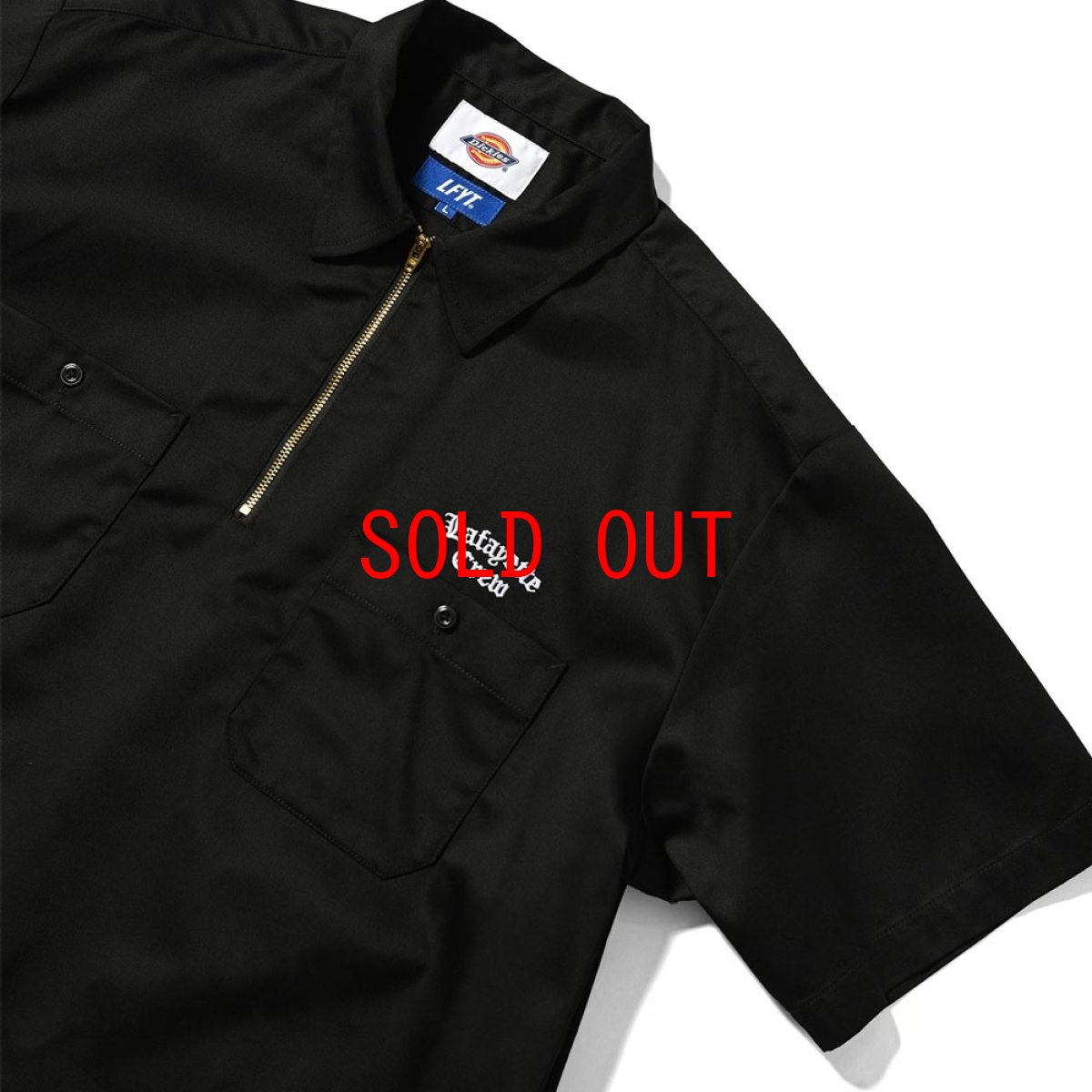 画像10: × Dickies S/S Half Zip Work Shirt BLK ディッキーズ ワーク シャツ (10)