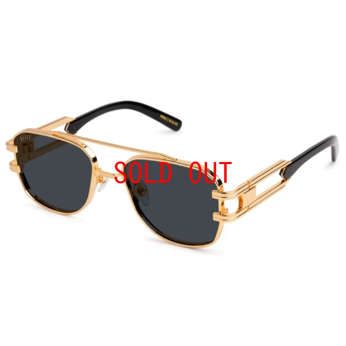 画像2: 9Five Royals Black & 24K Gold Sunglasses ロイアル ブラック ゴールド サングラス (2)