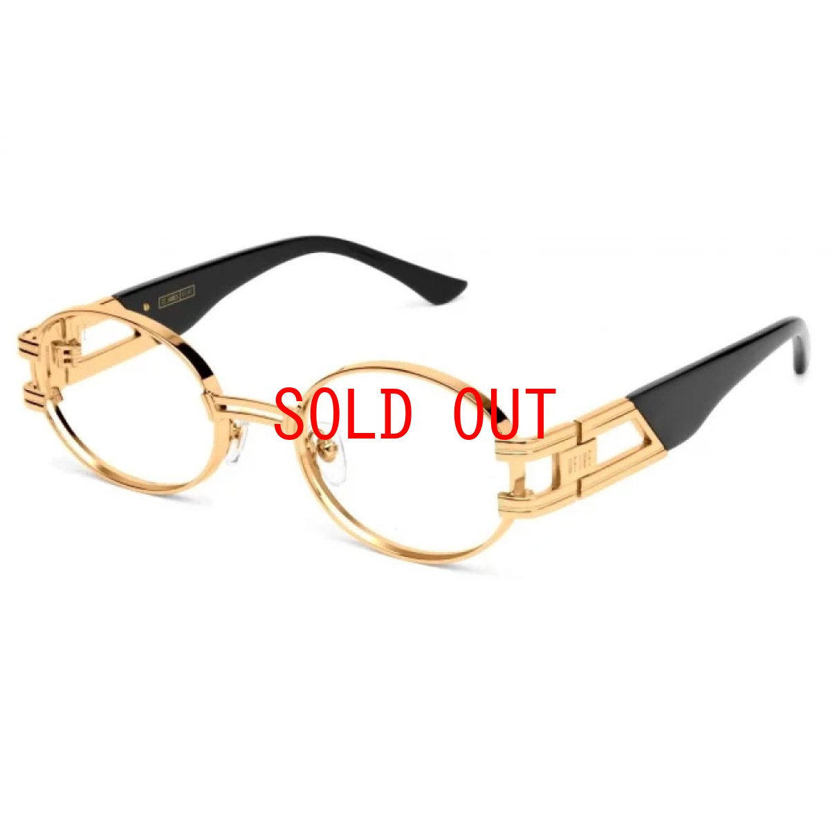 画像1: ST. James 24K Gold Clear Lens glasses セントジェームス ブラック & 24K ゴールド クリア レンズ メガネ (1)