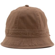 画像2: Solid Bucket Bell Hat Cap Brown ソリッド バケット ハット ベル キャップ 帽子 (2)