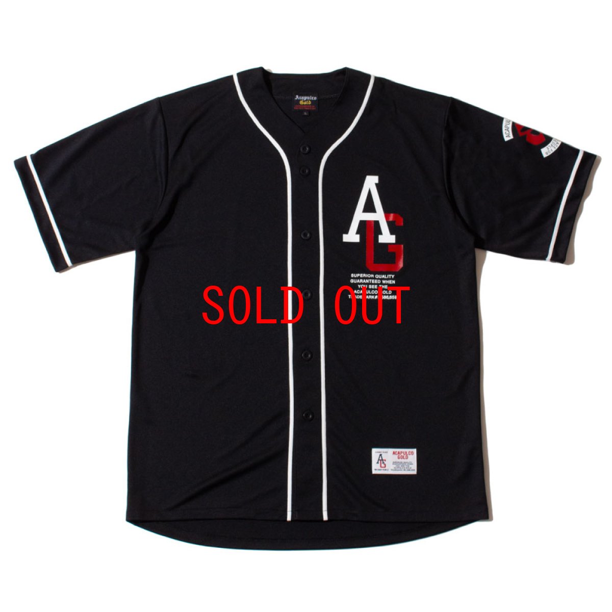 画像2: B1G S/S Baseball Jersey BLK 半袖 ベースボール シャツ ジャージ (2)