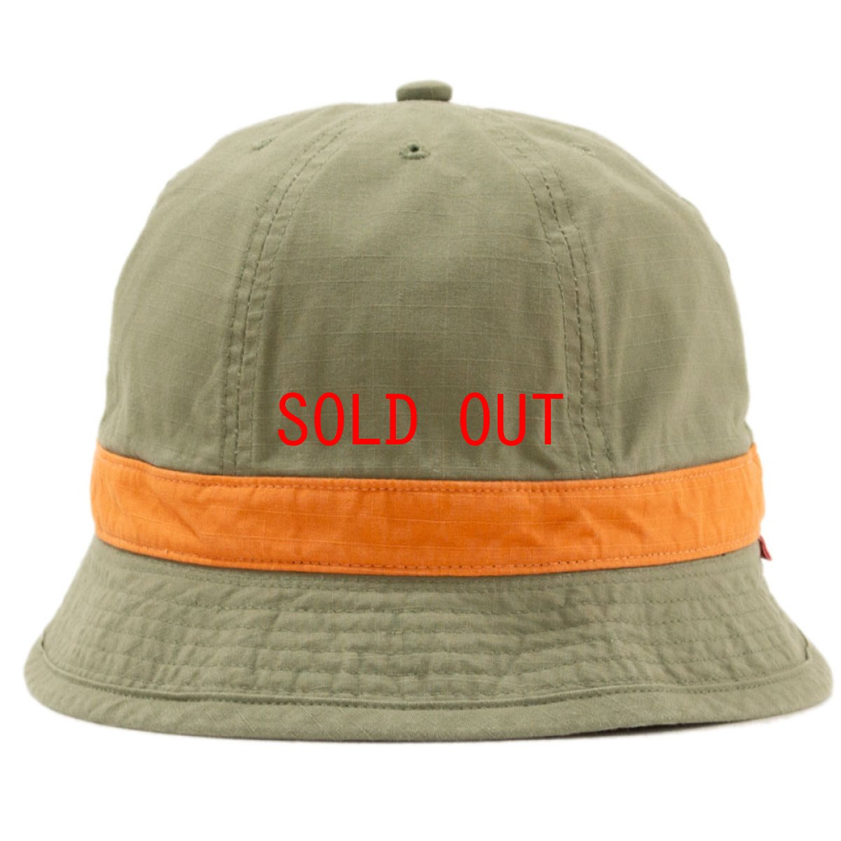 画像2: Line Tape Bucket Bell Hat Cap Olive バケット ハット ベル キャップ 帽子 (2)