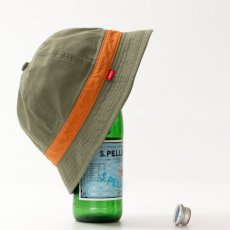 画像1: Line Tape Bucket Bell Hat Cap Olive バケット ハット ベル キャップ 帽子 (1)