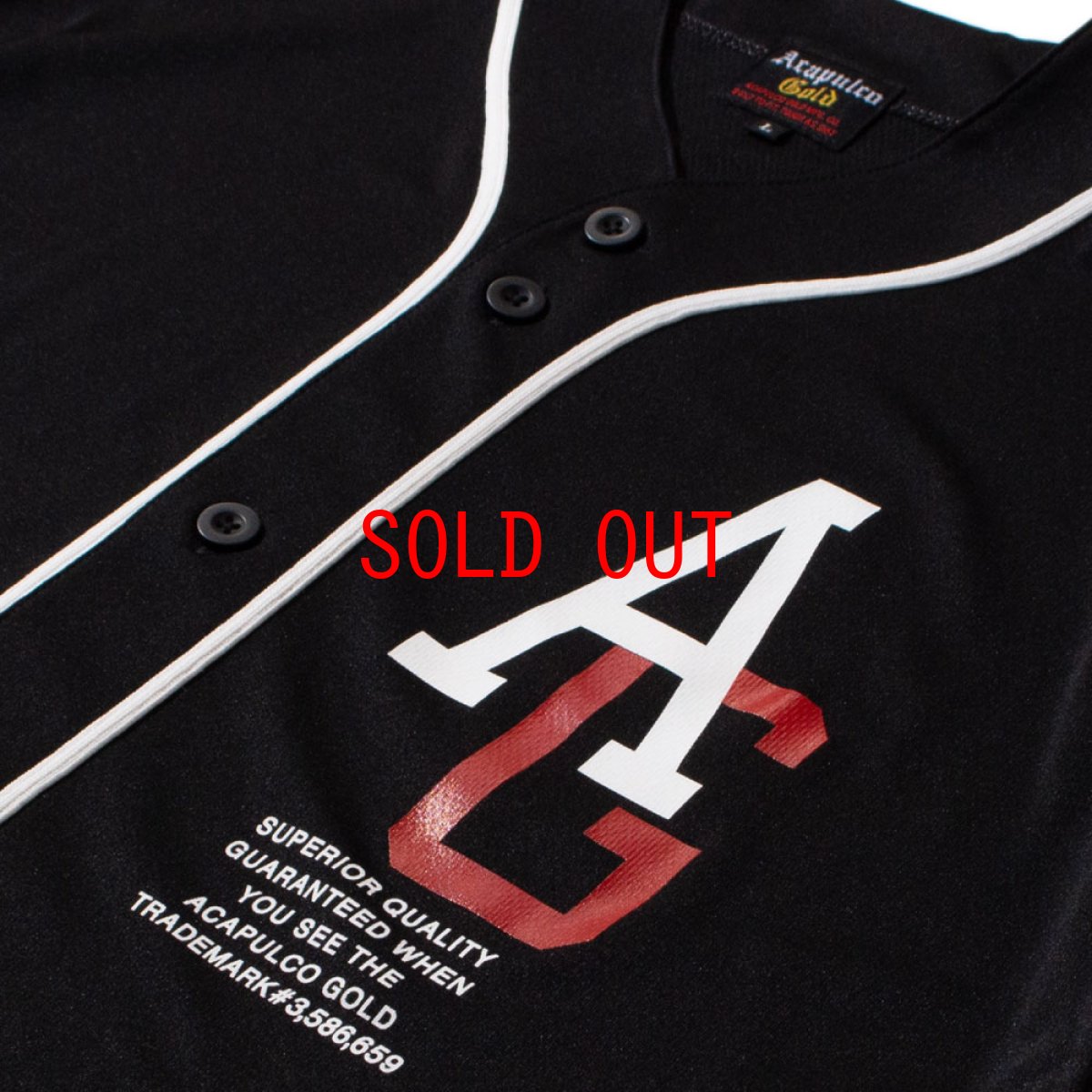 画像4: B1G S/S Baseball Jersey BLK 半袖 ベースボール シャツ ジャージ (4)