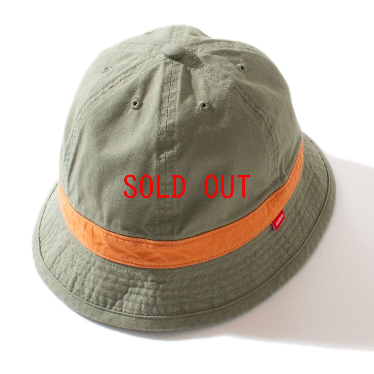 画像4: Line Tape Bucket Bell Hat Cap Olive バケット ハット ベル キャップ 帽子 (4)