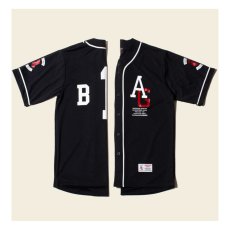 画像1: B1G S/S Baseball Jersey BLK 半袖 ベースボール シャツ ジャージ (1)