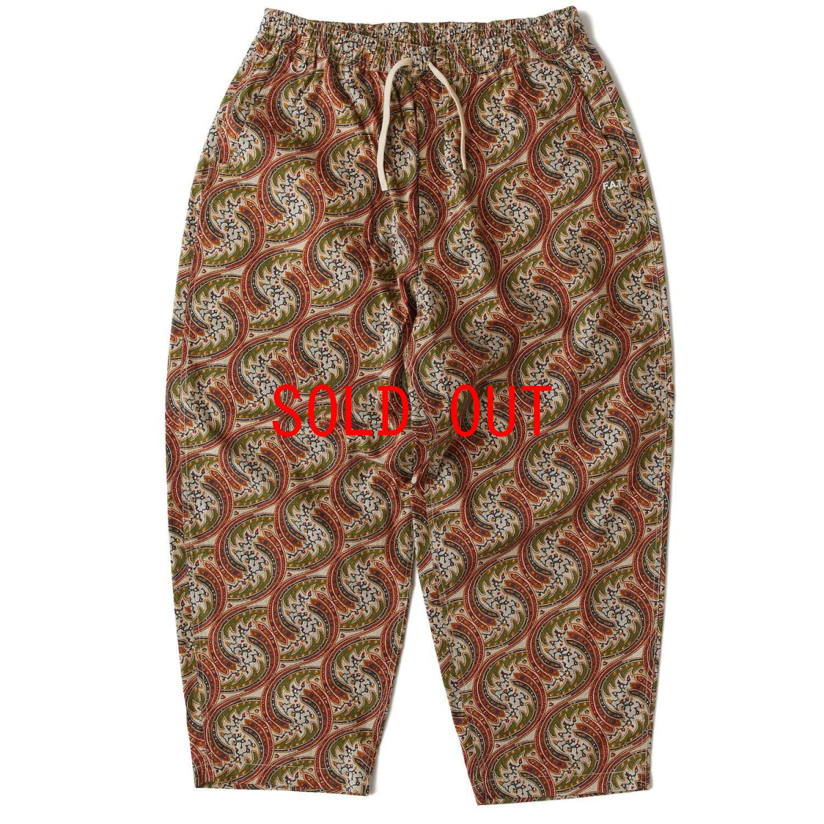 画像2: LIBERSAIC LIBERTY Wide Paisley Pants BEG ワイド ペイズリー イージー パンツ (2)