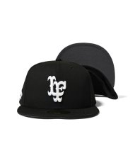 画像4: × New Era LF Logo 59Fifty Crew LF LOGO Cap BLK ニューエラ ロゴ キャップ レザー 帽子 (4)