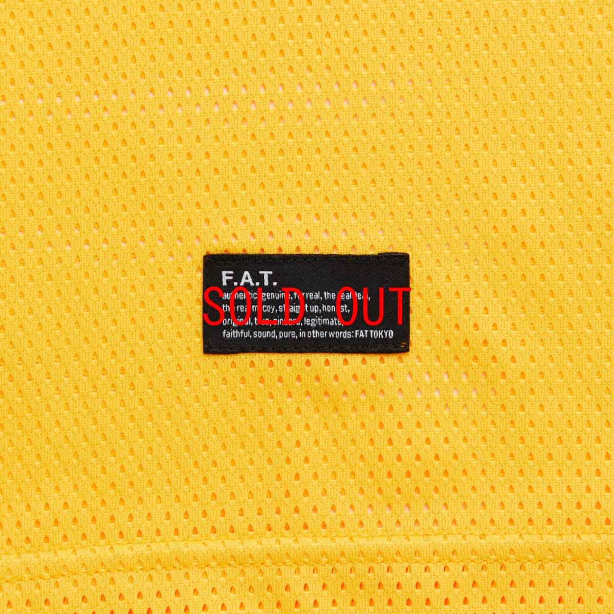 画像4: OVERMESH 3/4 Cut & Saw Tee YLW メッシュ 半袖 カットソー Tシャツ (4)