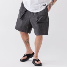 画像9: HALFFIELD Wide Shorts Half Pants Minicheck ワイド ミニチェック ベイカー ショーツ イージー ハーフ パンツ (9)