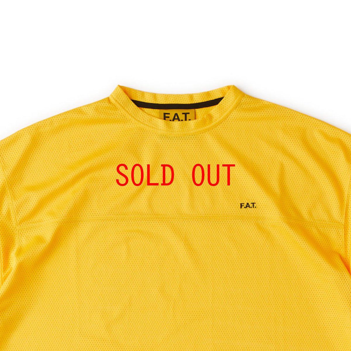 画像7: OVERMESH 3/4 Cut & Saw Tee YLW メッシュ 半袖 カットソー Tシャツ (7)