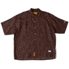 画像2: GIGATILE S/S Paisley Linnen Shirts MRN 半袖 ペイズリー リネン シャツ (2)