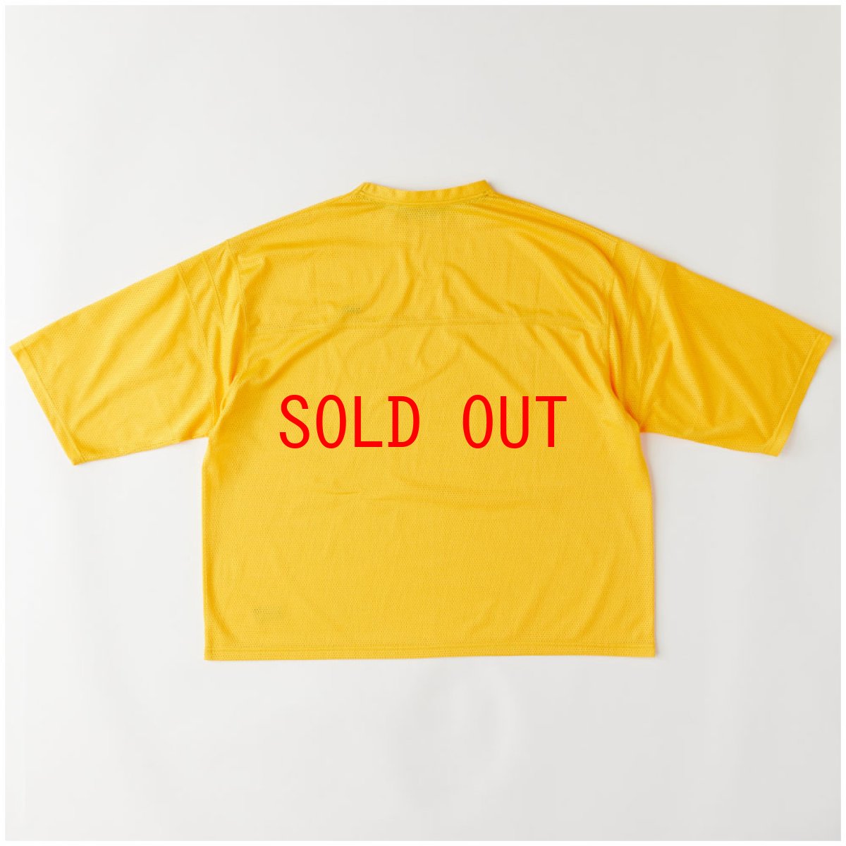 画像3: OVERMESH 3/4 Cut & Saw Tee YLW メッシュ 半袖 カットソー Tシャツ (3)