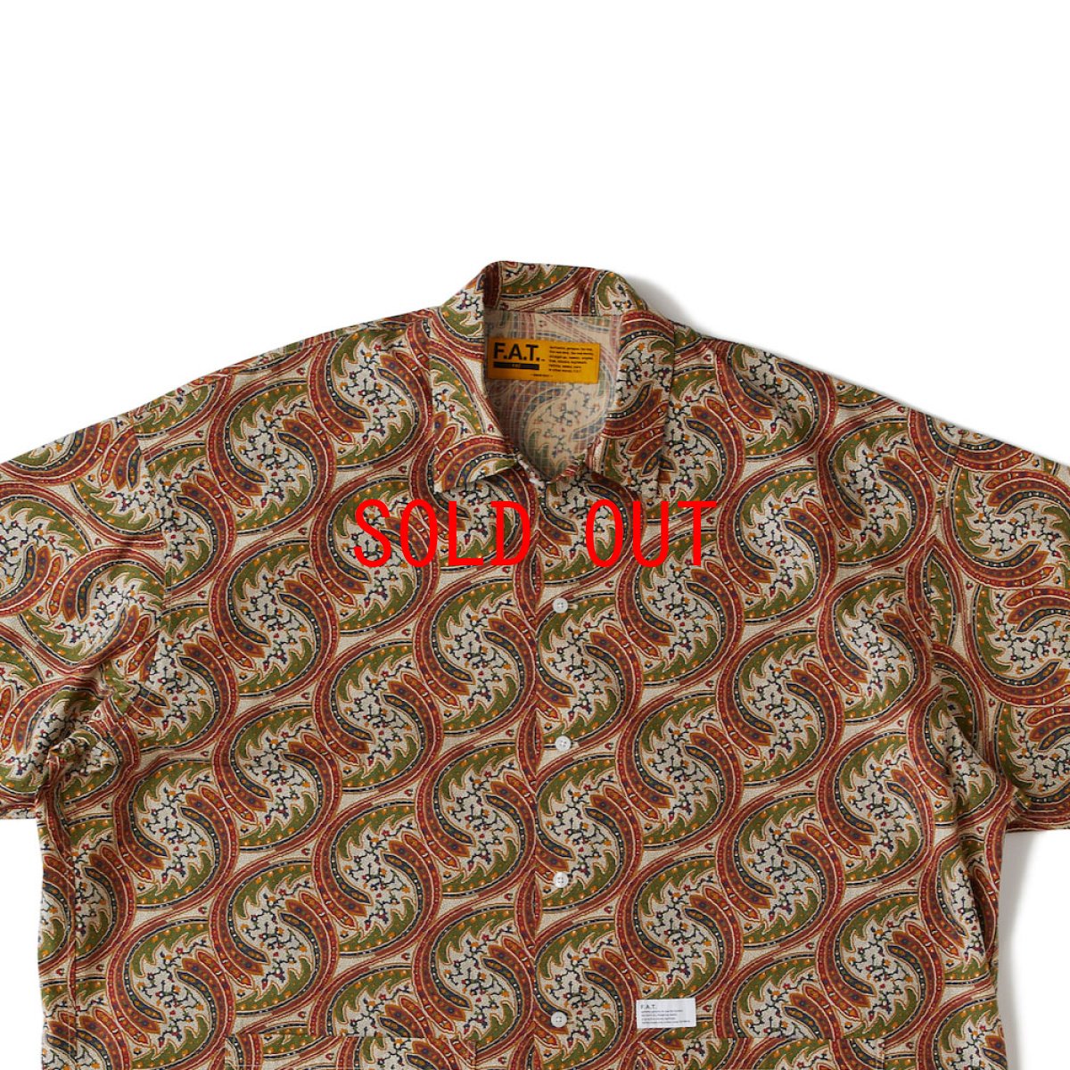 画像9: FIBERSAIC LIBERTY S/S Paisley Shirts BEG 半袖 ペイズリー リップストップ シャツ (9)