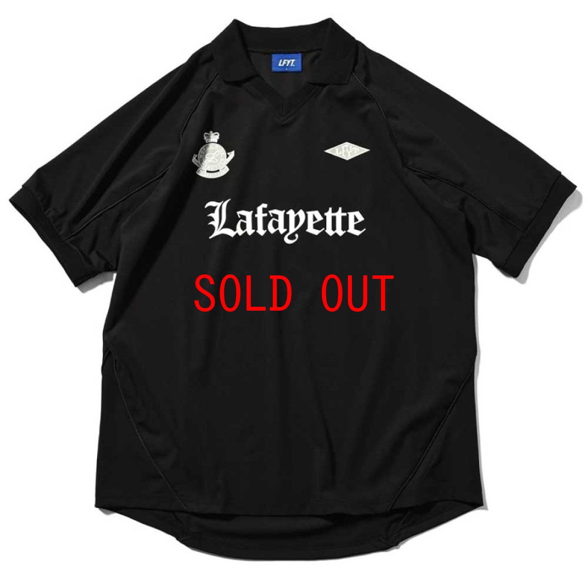 画像1: Emblem Soccer Jersey Shirt BLK エンブレム サッカー ジャージ 半袖 シャツ (1)